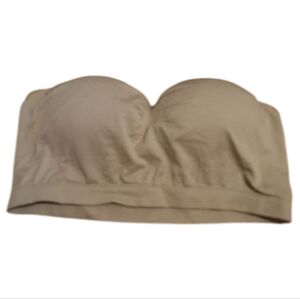 Derek Heart Beige Strapless Top